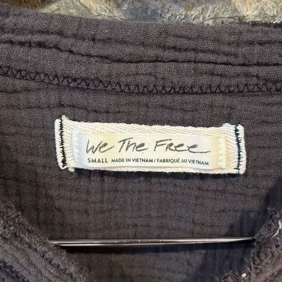 We The Free Black Button Down Shirt - Picture 6 of 7